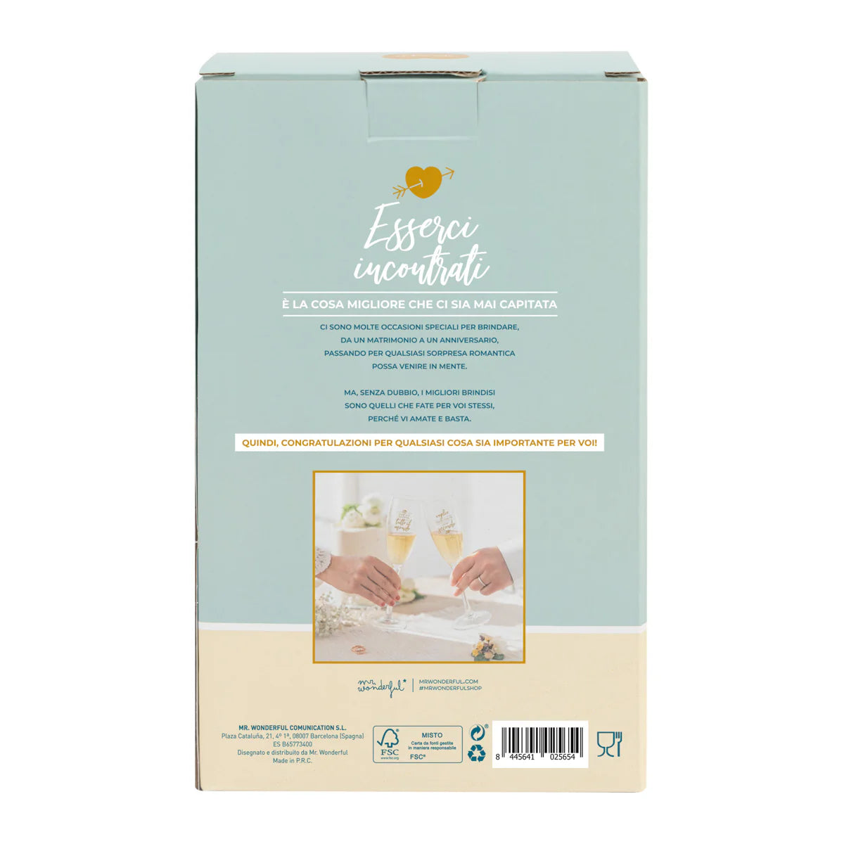 Set di 2 flute - Che lo sappia tutto il mondo: voglio stare con te ogni secondo