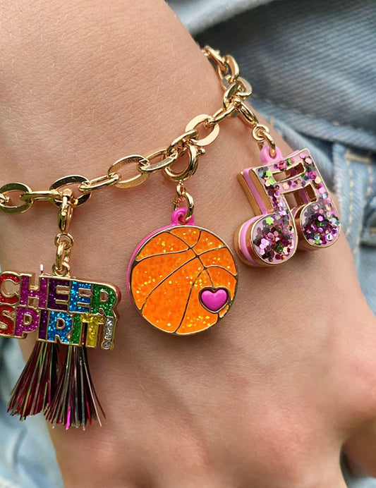 Charm NOTA MUSICALE glitter oro