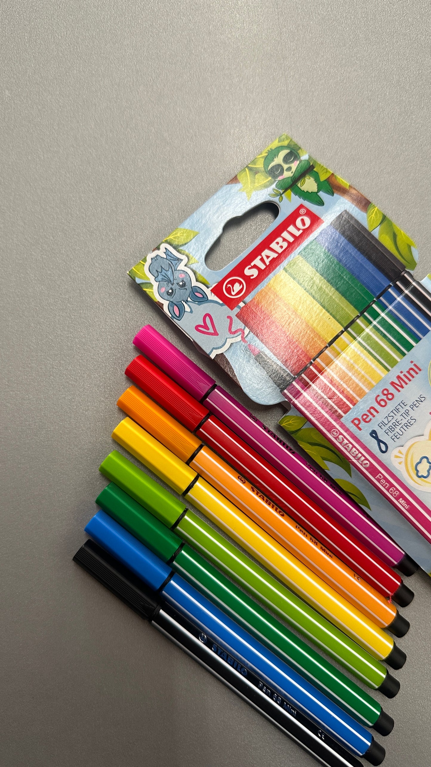Pennarello PEN 68 MINI ANIMAL VIBES – Astuccio 8 Colori STABILO