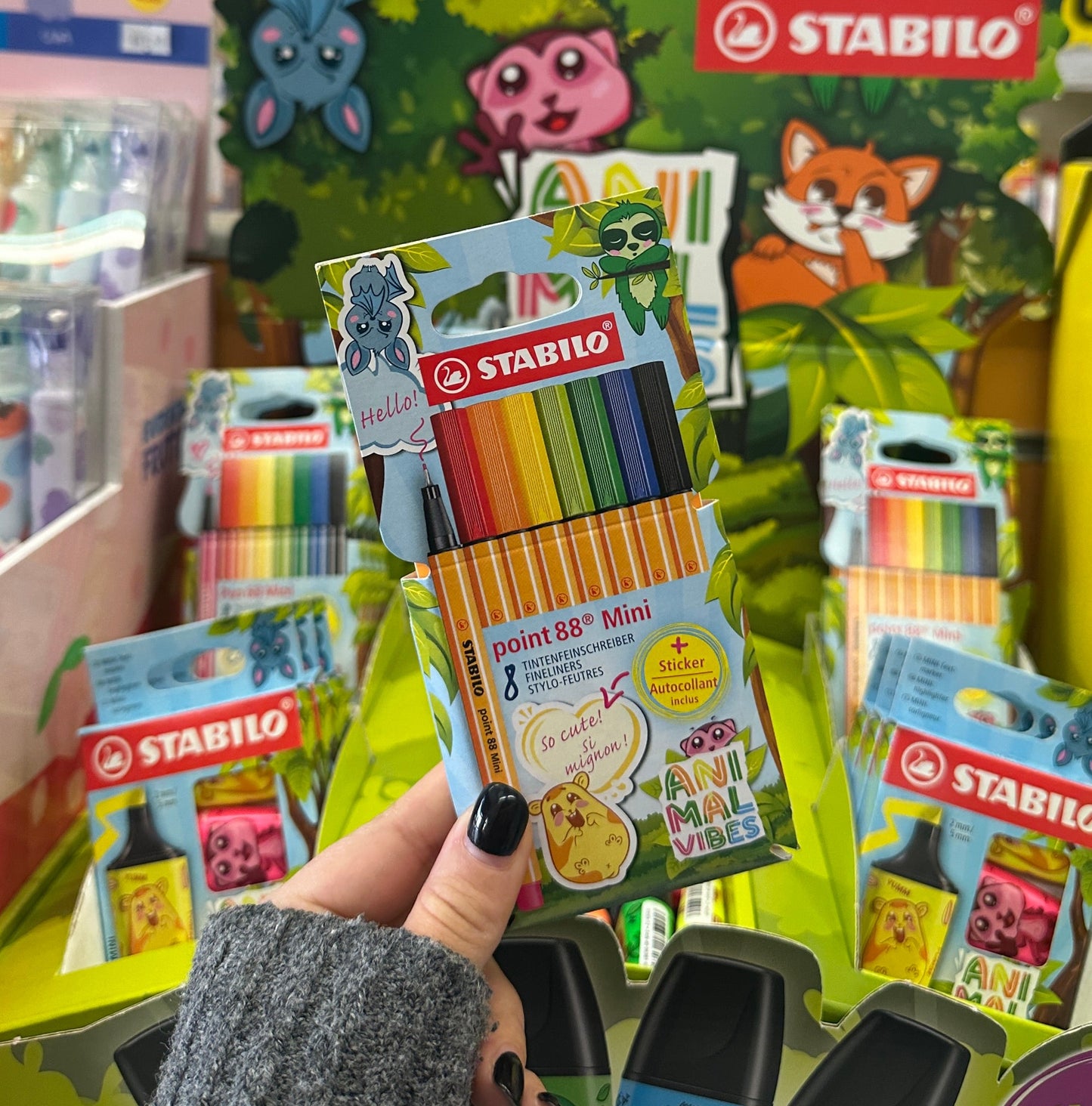 Fineliner POINT 88 MINI ANIMAL VIBES – Astuccio 8 Colori STABILO