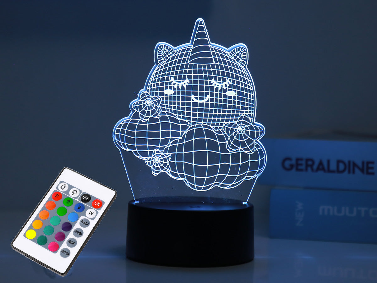 Lampada LED 3D UNICORNO