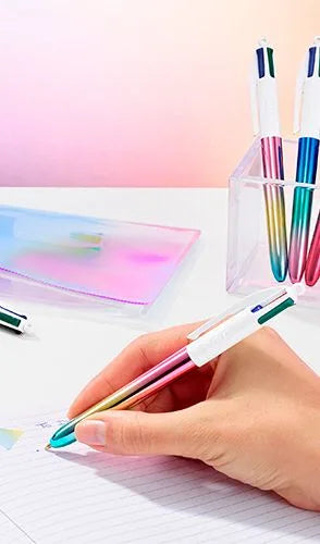 Penna BIC 4 Colori Fusto Gradient