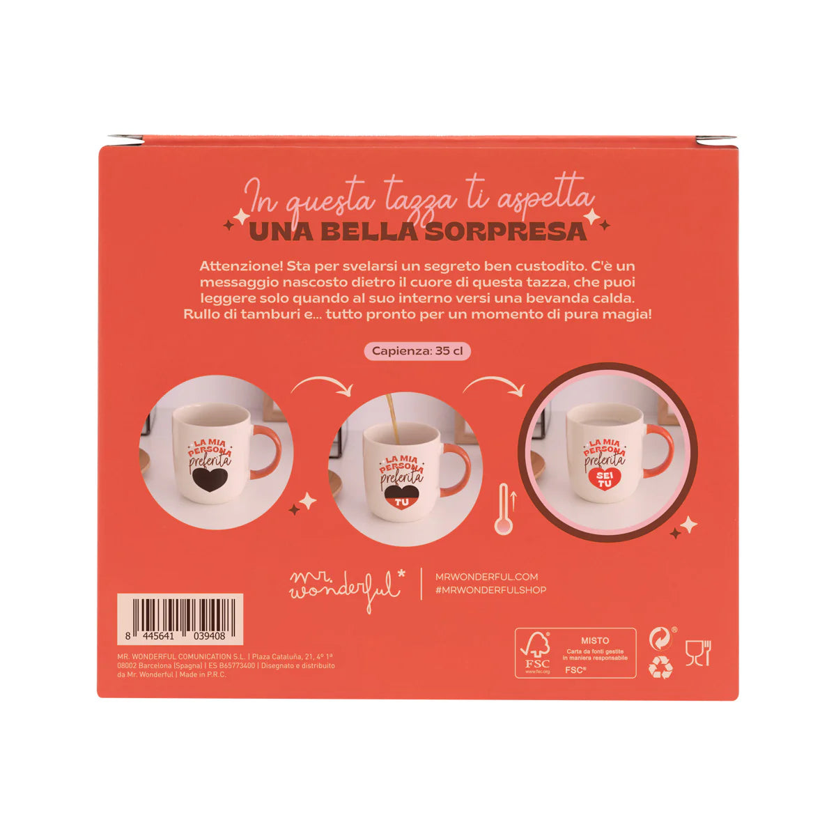 Tazza con messaggio a sorpresa - La mia persona preferita... sei tu