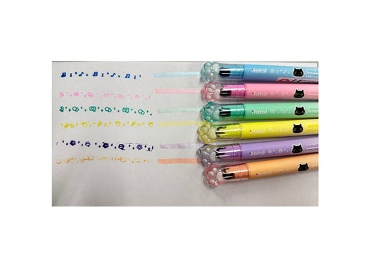 Evidenziatore Glitterato con Timbro