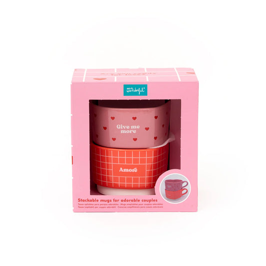 Set 2 tazze impilabili Give Me More Amore