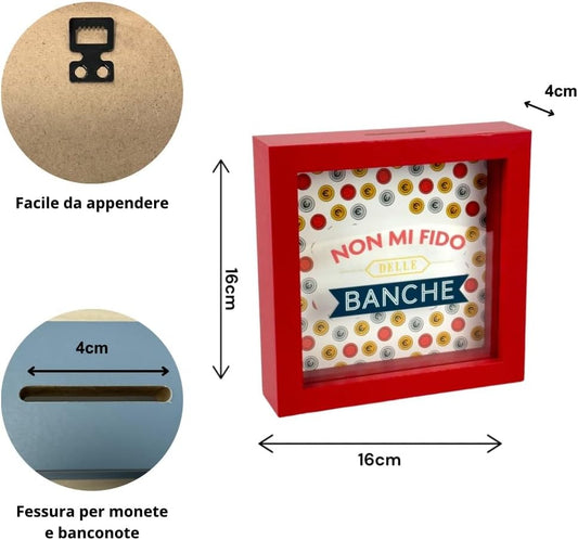 Salvadanaio Quadretto – “Non Mi Fido delle Banche” 😄💸