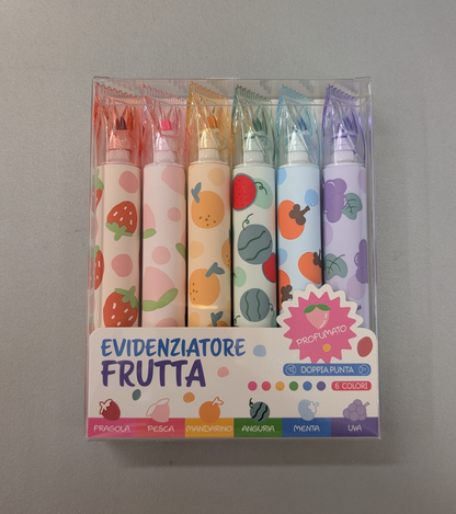 Evidenziatori doppia punta alla frutta