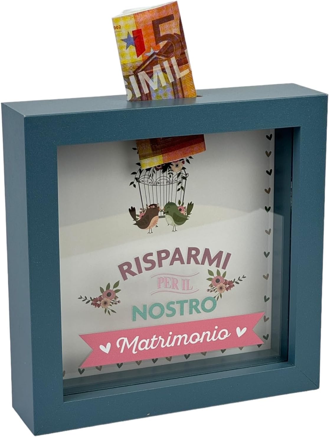 Salvadanaio Quadretto – “Risparmi per il Nostro Matrimonio” 💍💙