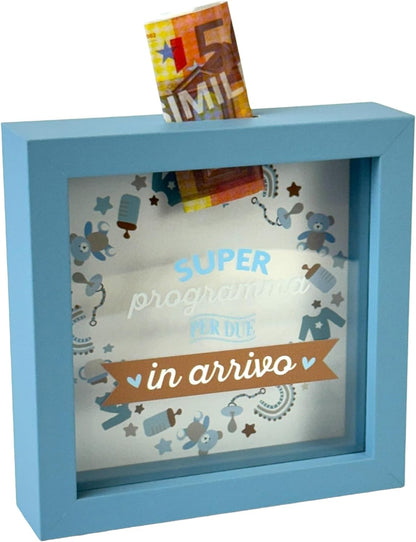 Salvadanaio Quadretto – “Super Programma per Due in Arrivo” 💙💗