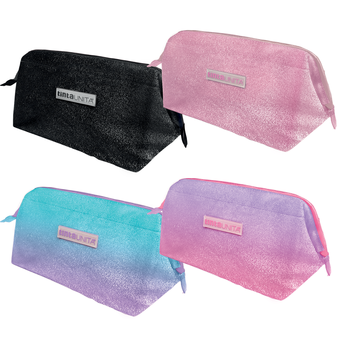 Astuccio Triangolare Glitterato Tinta Unita