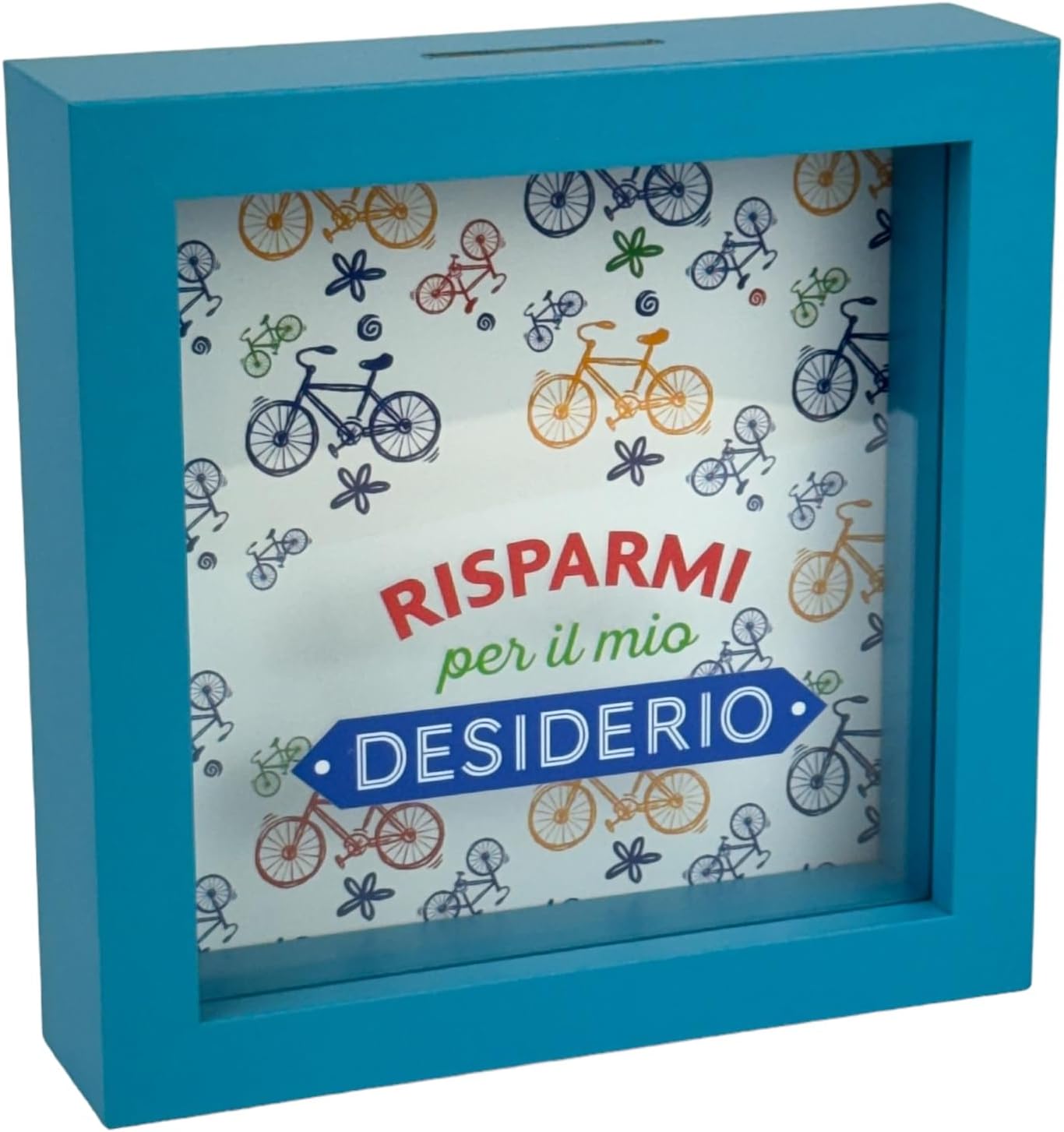 Salvadanaio Quadretto – “Risparmi per il Mio Desiderio” 🚲💙