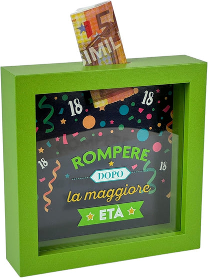 Salvadanaio Quadretto – “Rompere Dopo la Maggiore Età” 🎉💸