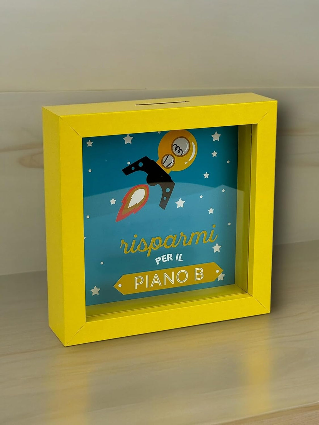 Salvadanaio Quadretto – "Risparmi per il Piano B” 🚀💰