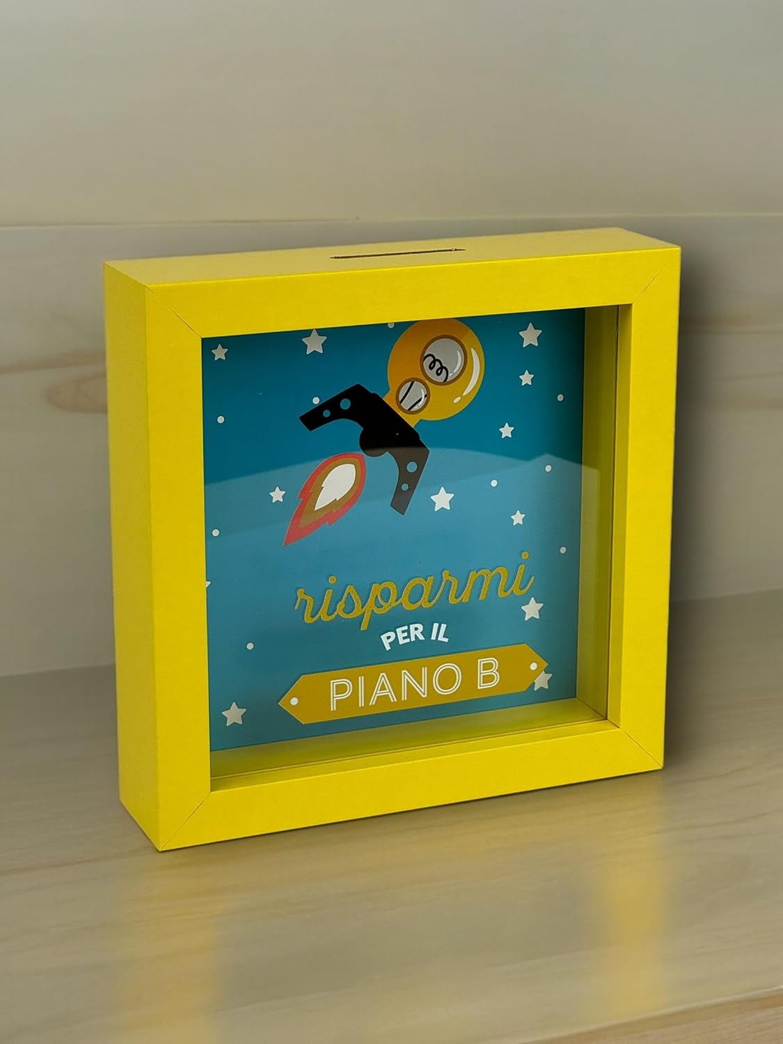 Salvadanaio Quadretto – "Risparmi per il Piano B” 🚀💰