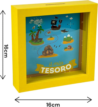 Salvadanaio Quadretto – “Il mio Tesoro” 🏴‍☠️💰