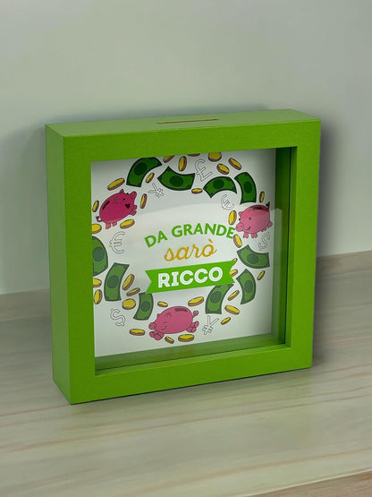 Salvadanaio Quadretto – "Da grande sarò ricco"