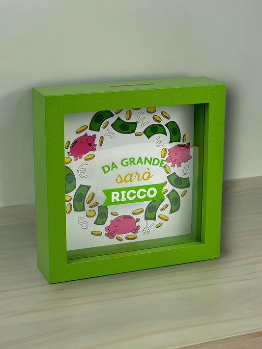 Salvadanaio Quadretto – "Da grande sarò ricco"