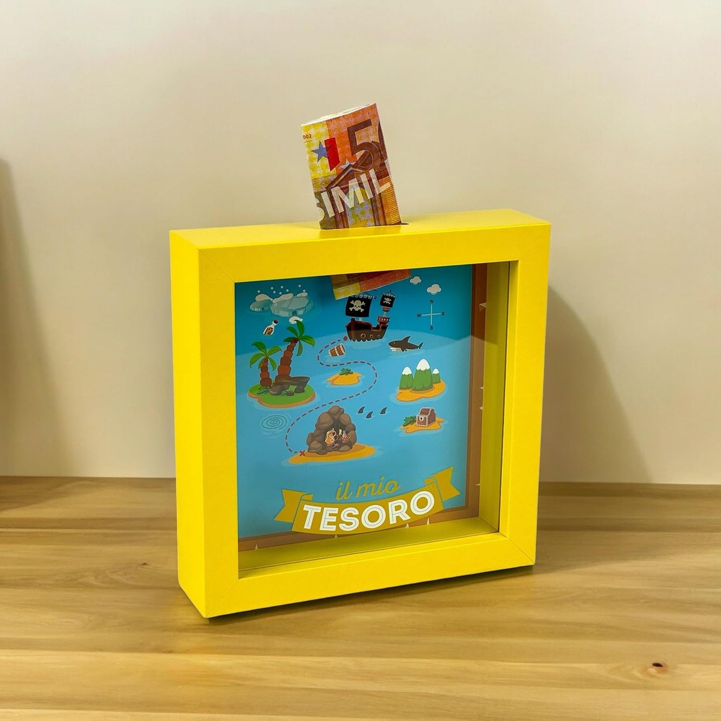 Salvadanaio Quadretto – “Il mio Tesoro” 🏴‍☠️💰