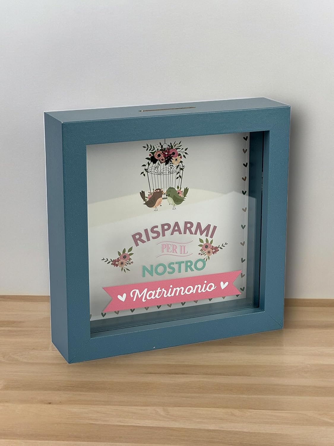 Salvadanaio Quadretto – “Risparmi per il Nostro Matrimonio” 💍💙