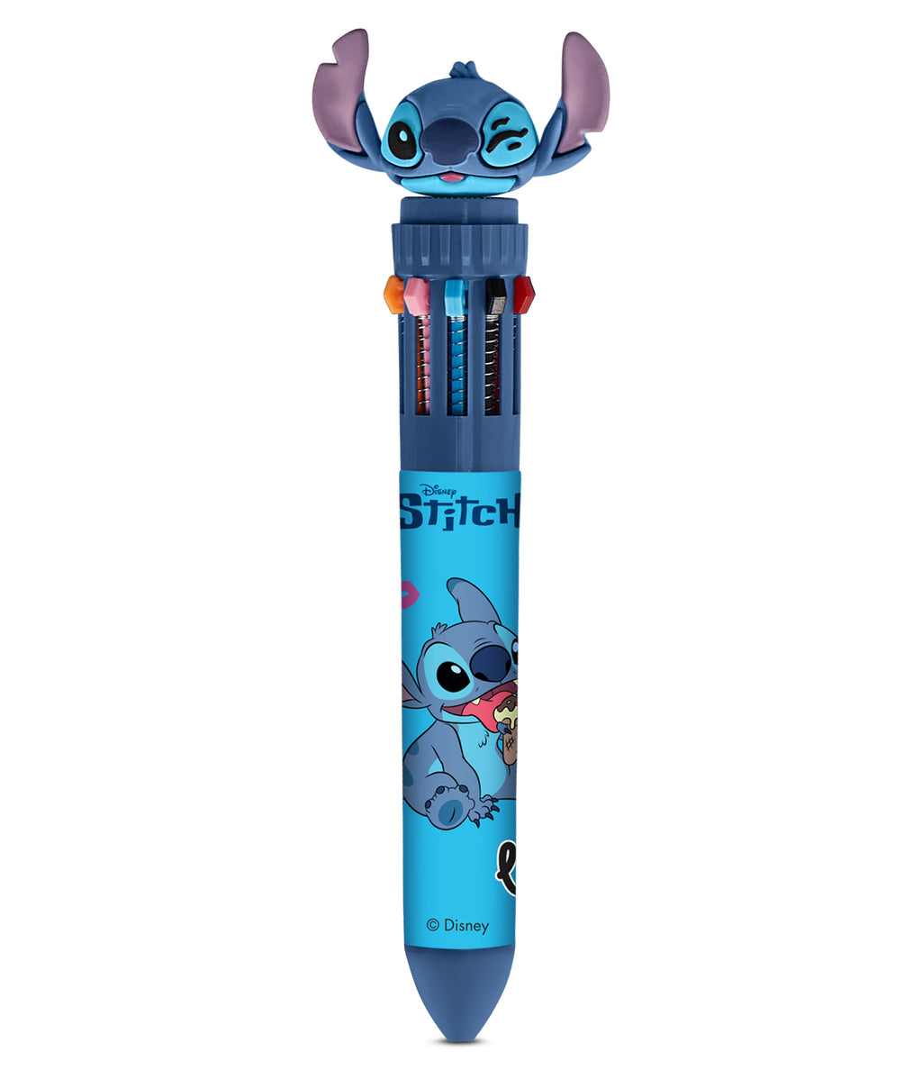 PENNA MULTICOLOR 10 COL. CON TOPPER LILO & STITCH