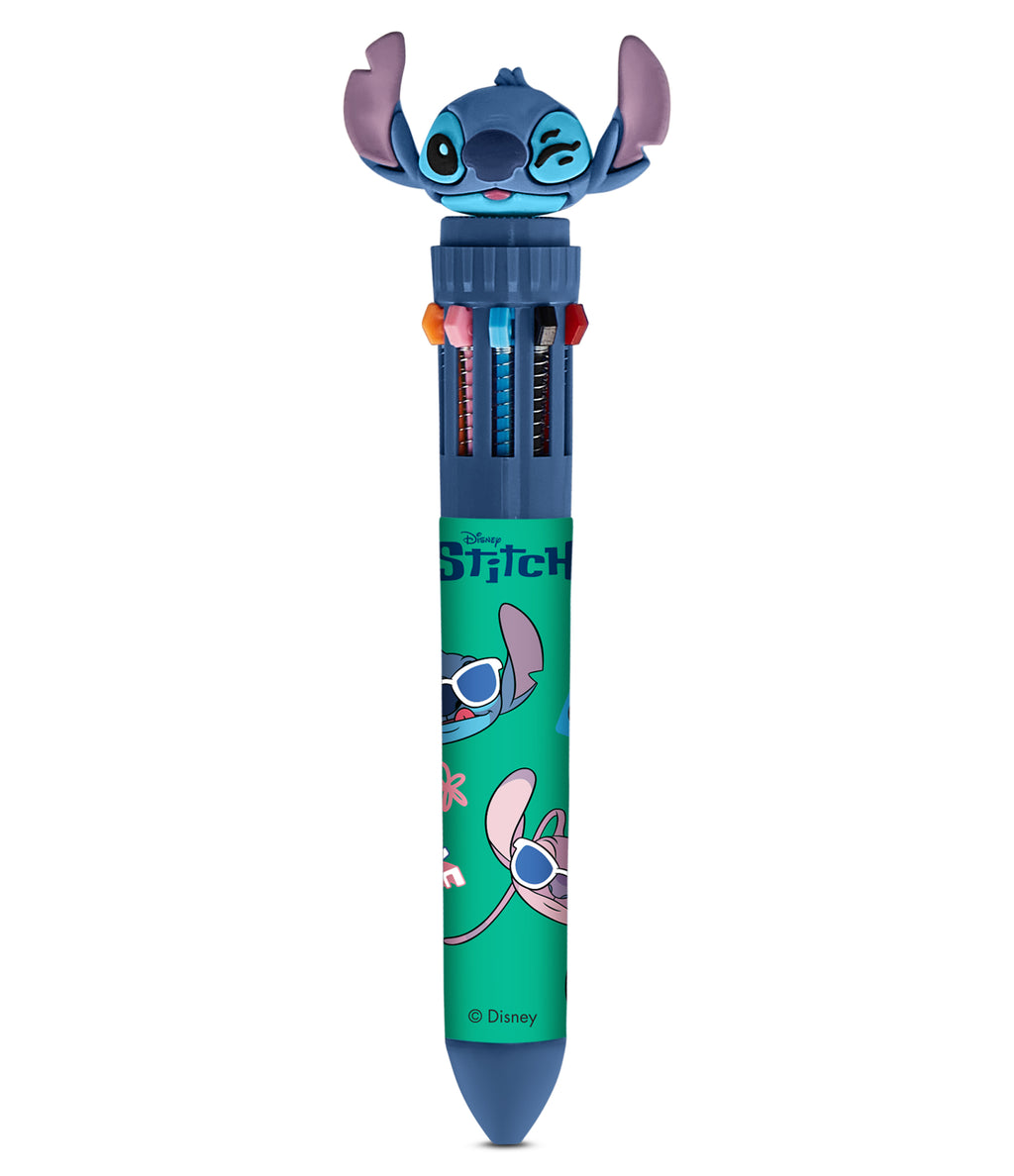 PENNA MULTICOLOR 10 COL. CON TOPPER LILO & STITCH