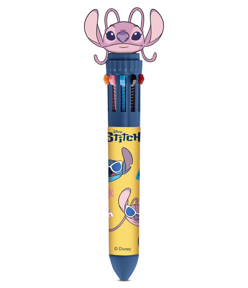 PENNA MULTICOLOR 10 COL. CON TOPPER LILO & STITCH