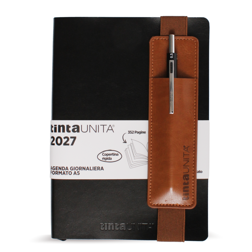 Agenda Giornaliera A5 con pouch CONTRAST+