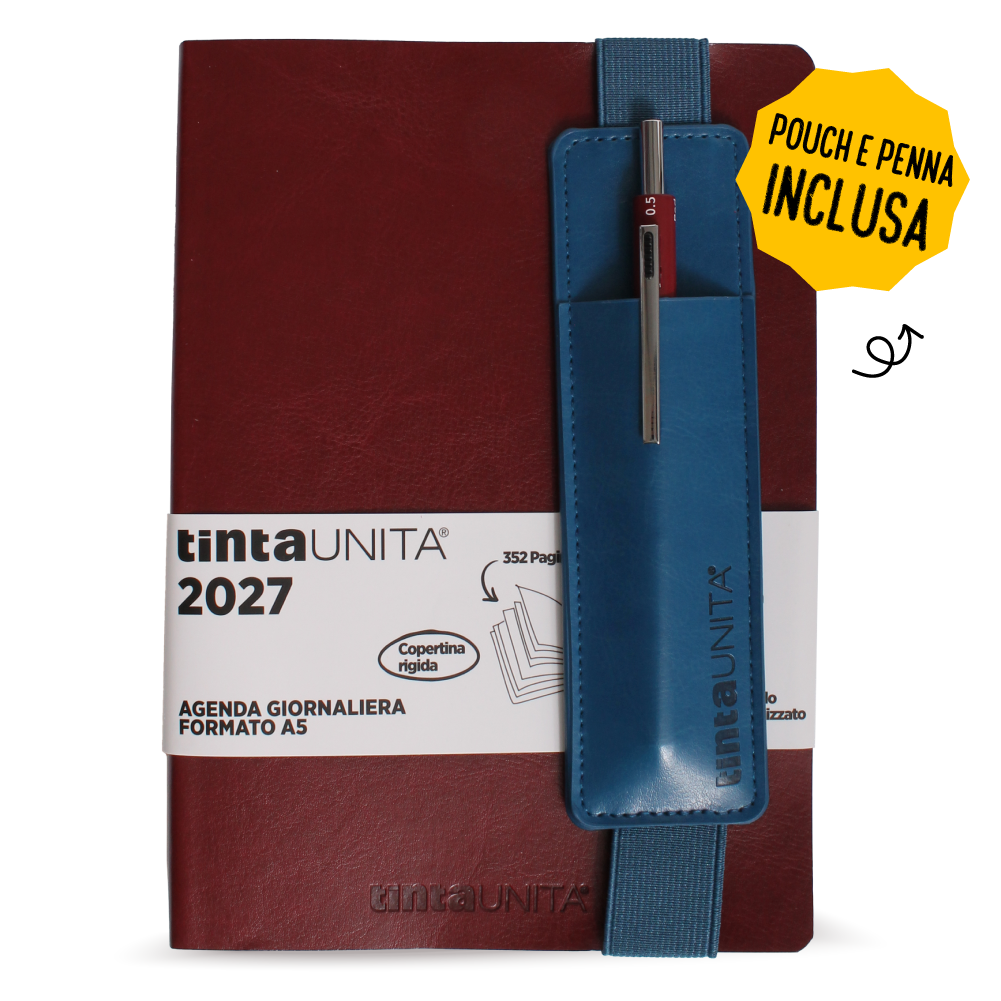 Agenda Giornaliera A5 con pouch CONTRAST+