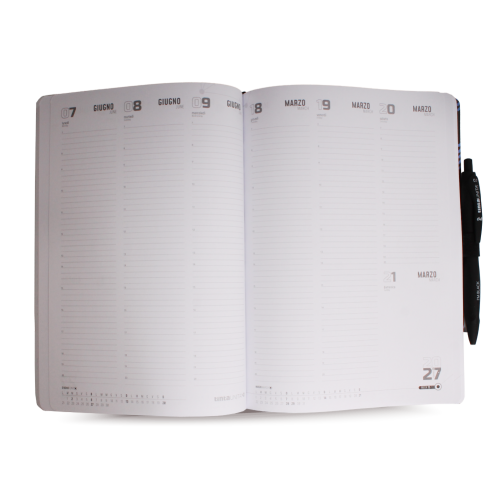 Agenda Settimanale 17x24 + penna Gel 0.7 TINTA UNITA