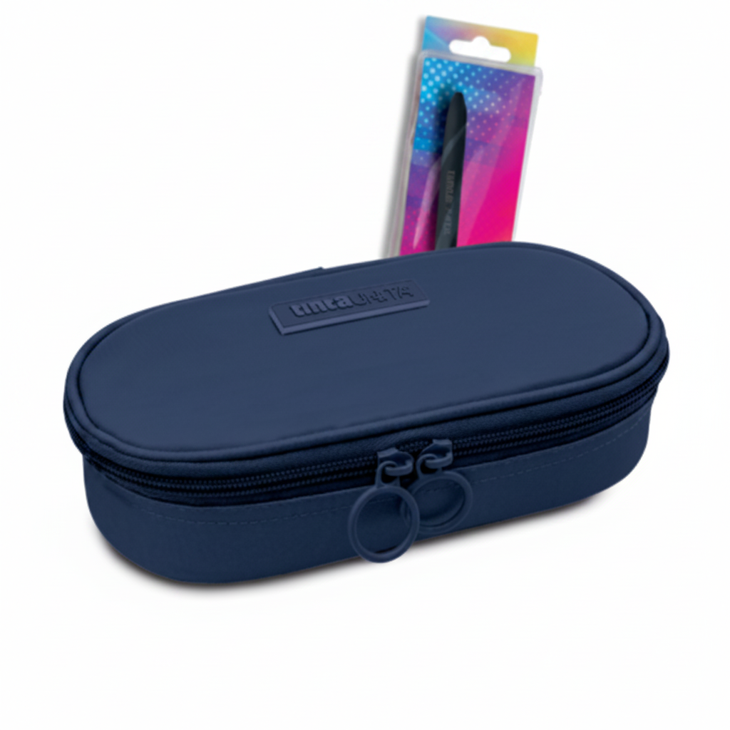 Astuccio Oval Tinta Unita + Penna 4 Colori