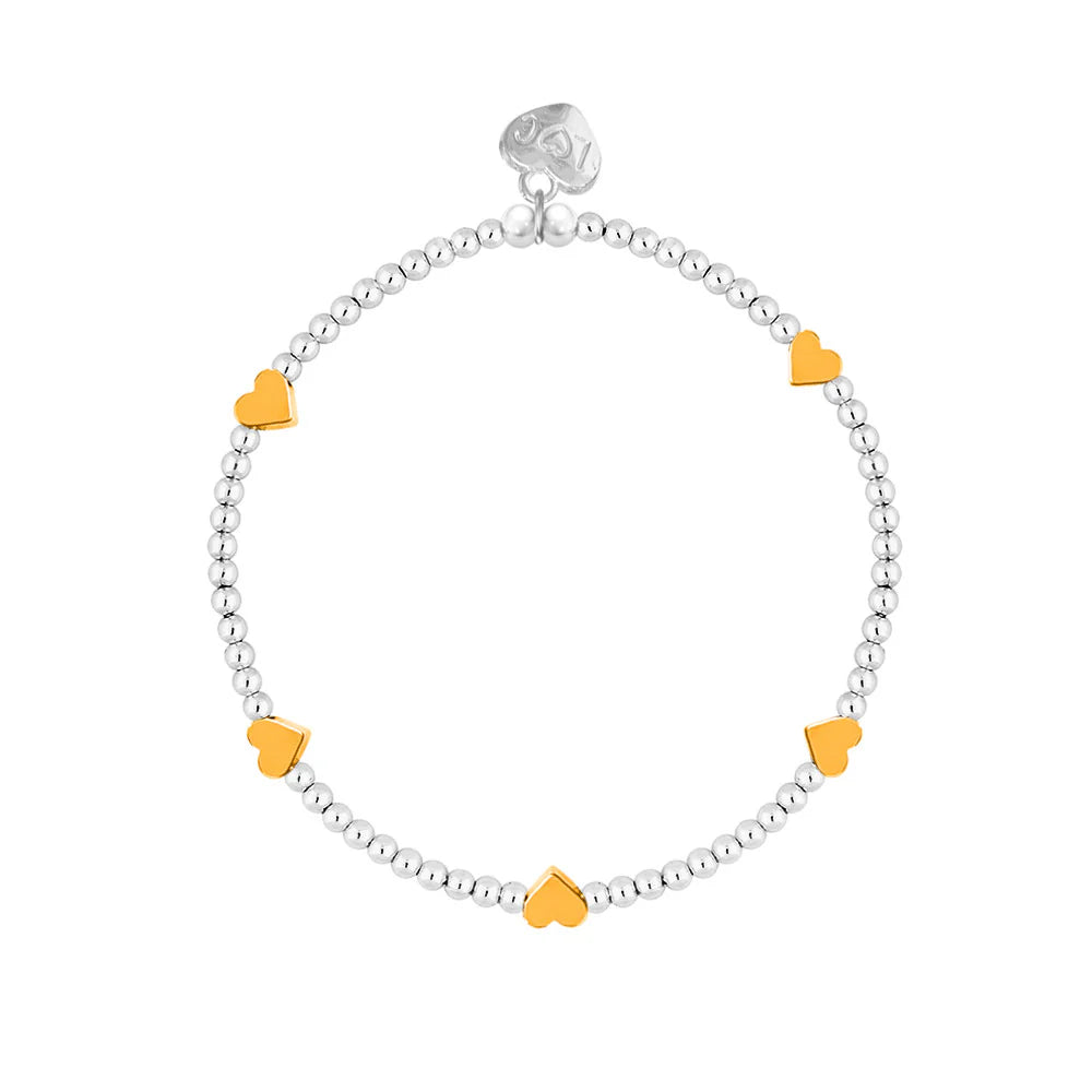 Braccialetto con cuori oro