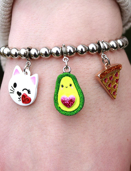 Charm AVOCADO glitterato