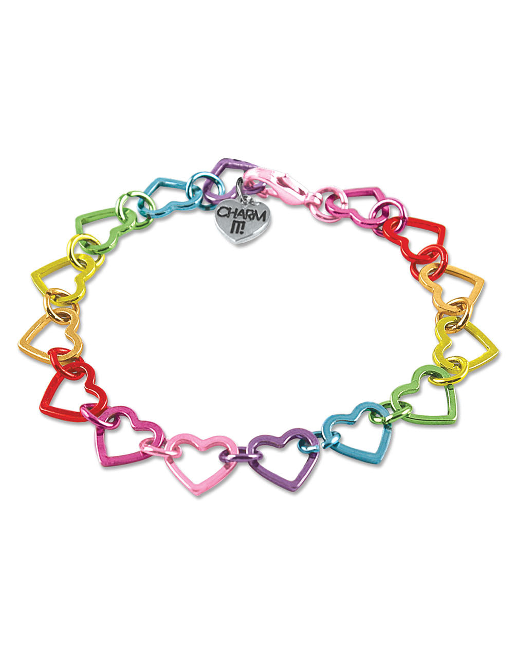 Bracciale a maglie CUORE Arcobaleno