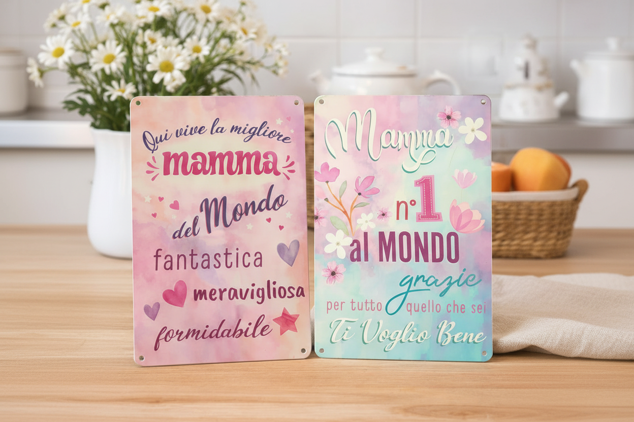Targhette Decorative in Metallo – Festa della Mamma