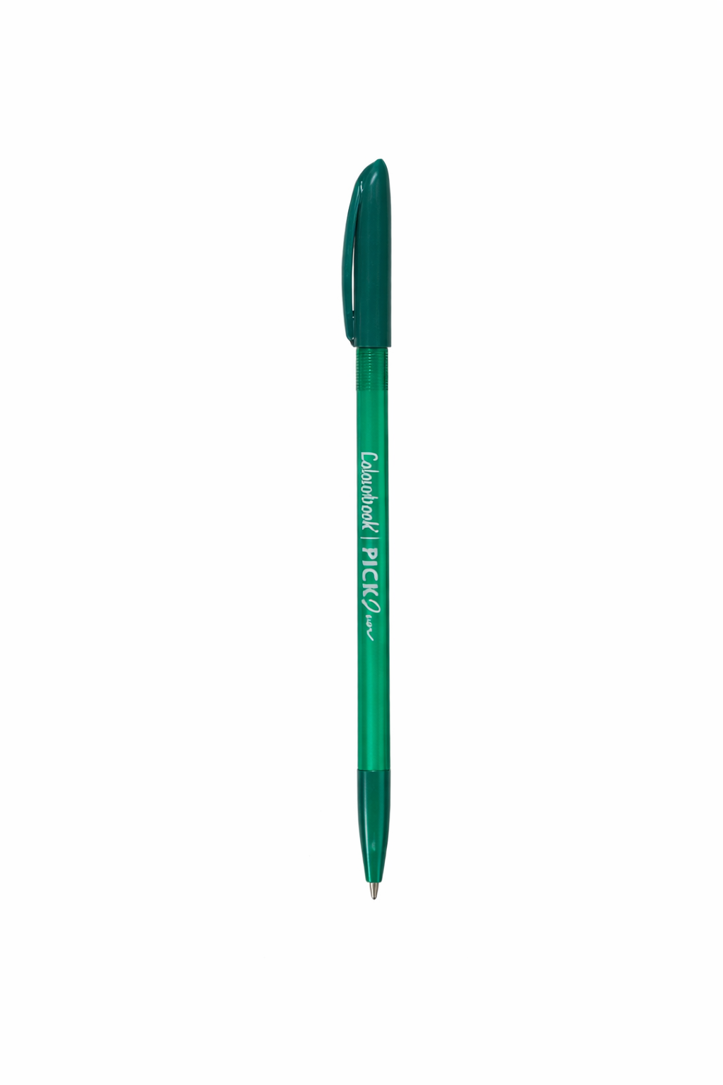 Penna a sfera Pick Pen Colourbook verde scuro con inchiostro brillante punta 1mm