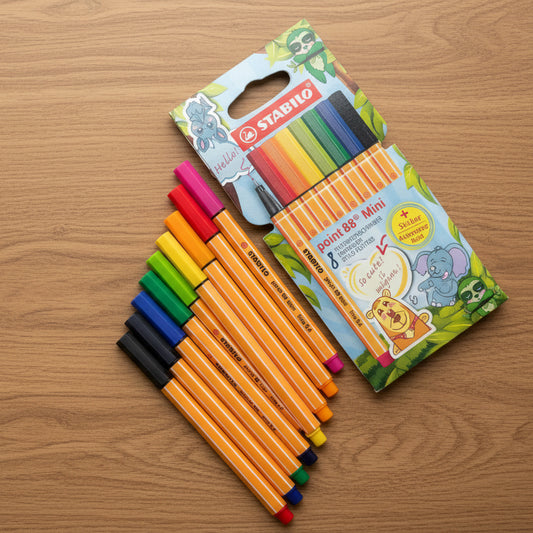 Fineliner POINT 88 MINI ANIMAL VIBES – Astuccio 8 Colori STABILO