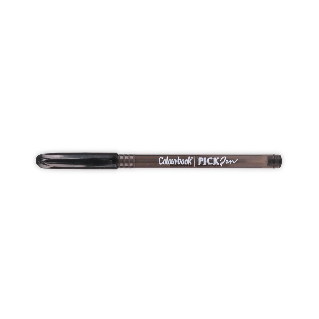 Penna a sfera Pick Pen Colourbook nera con inchiostro brillante punta 1mm