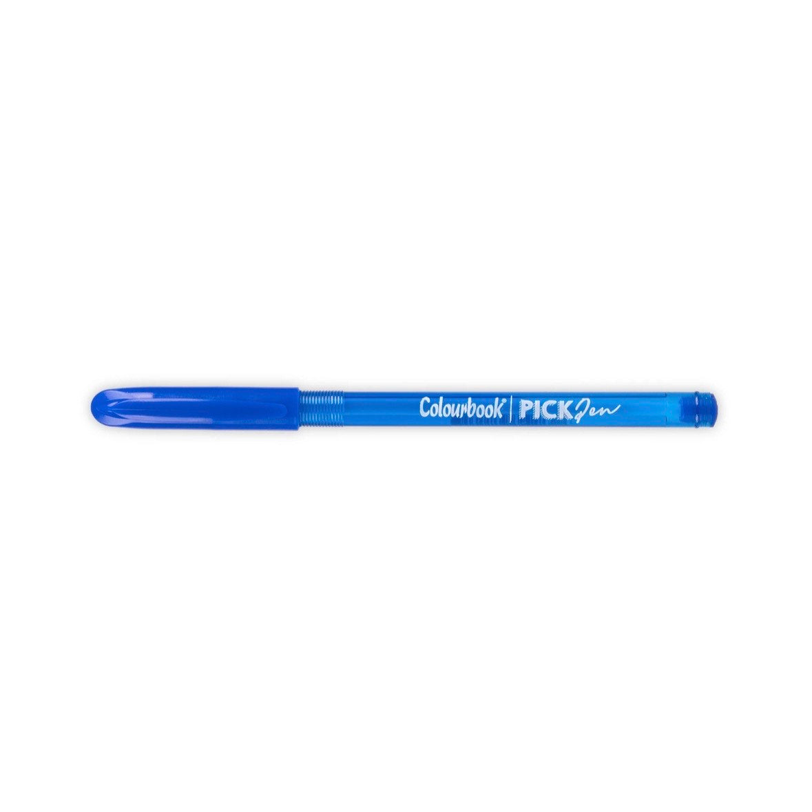 Penna a sfera Pick Pen Colourbook blu con inchiostro brillante punta 1mm