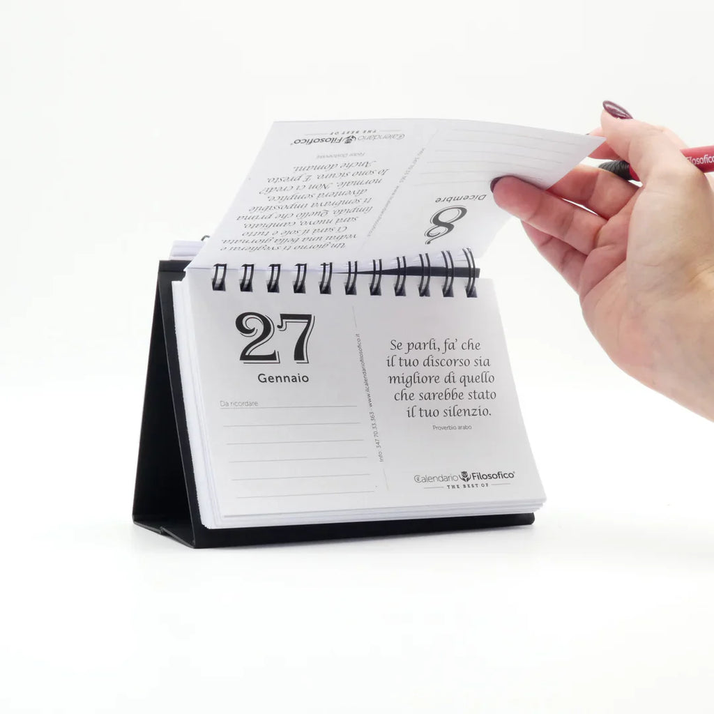 Calendario Filosofico Perpetuo da Tavolo – 366 Frasi, 11×16 cm