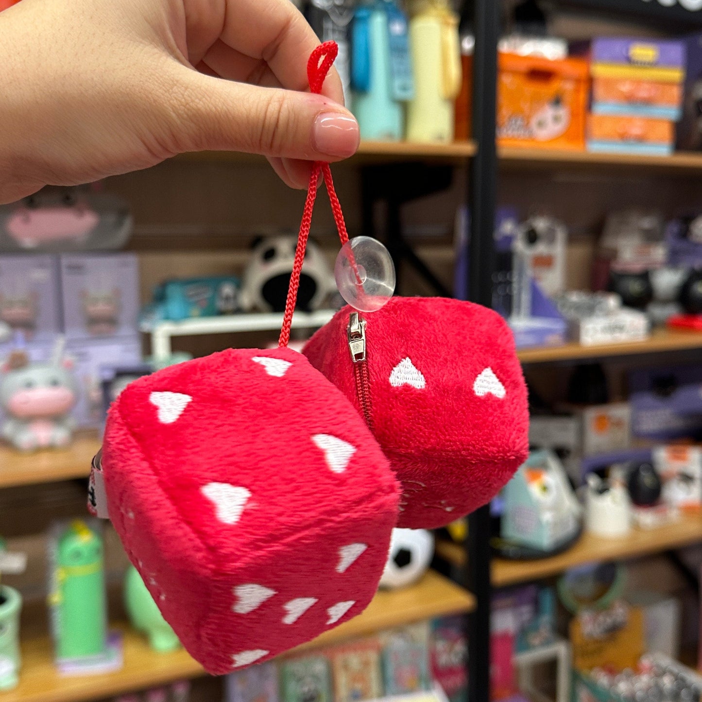 Dadi peluche con ventosa luminosi con led