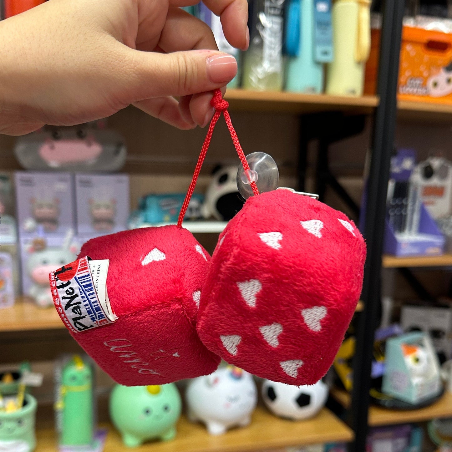 Dadi peluche con ventosa luminosi con led