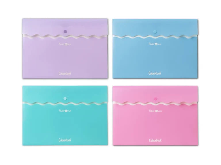 Portadocumenti A4 con bottone Folder Wave