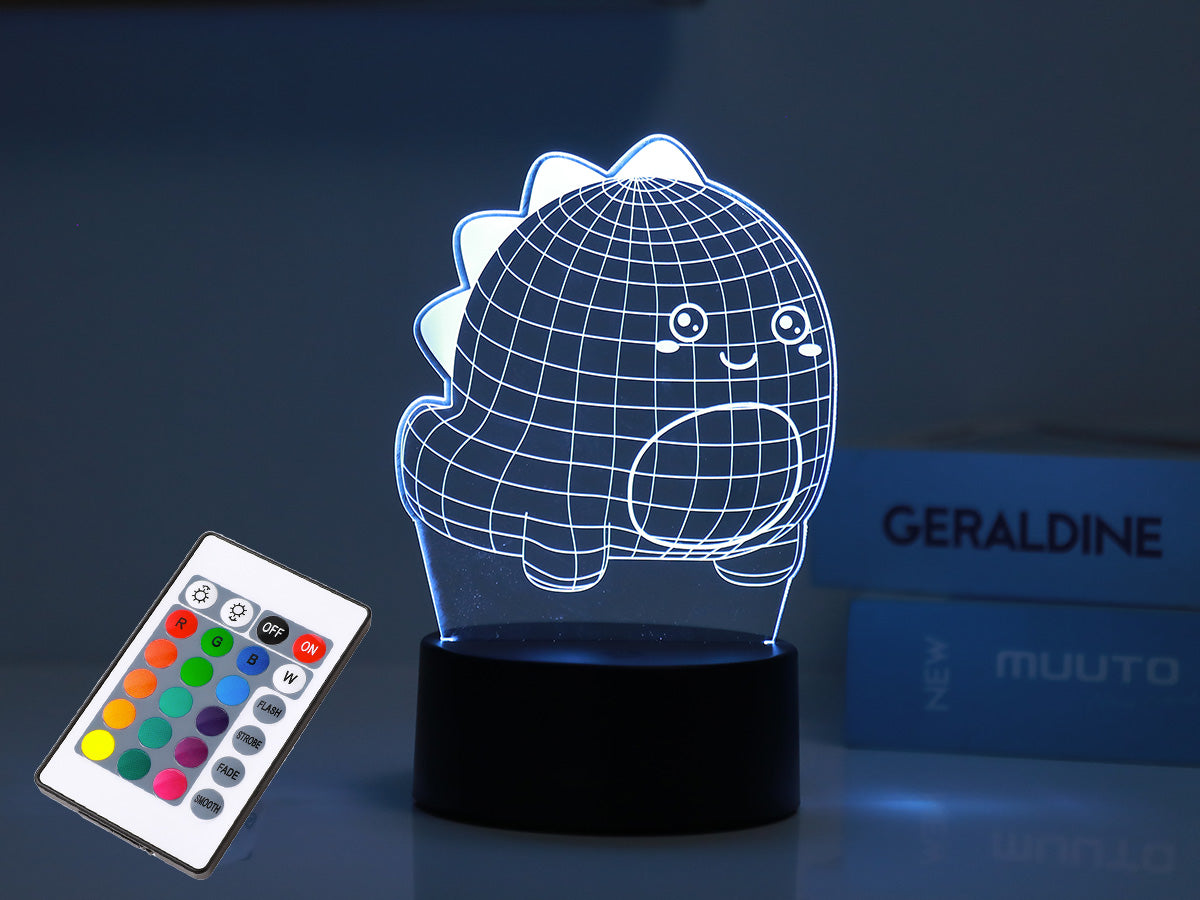 Lampada LED 3D HELLO DINO