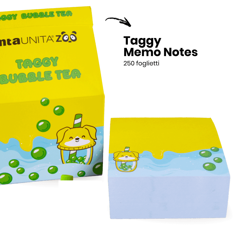 Notes Taggy Milk Bubble Tea Tinta Unita