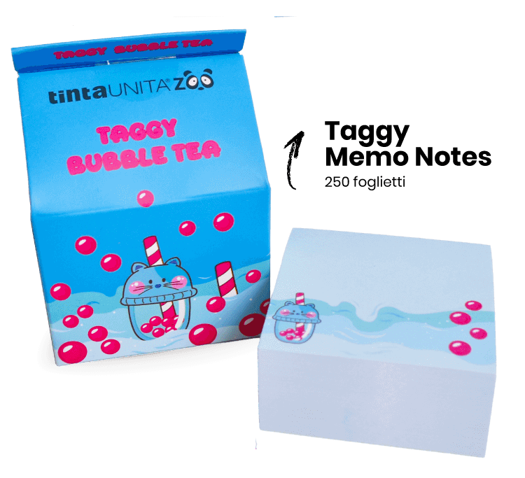 Notes Taggy Milk Bubble Tea Tinta Unita