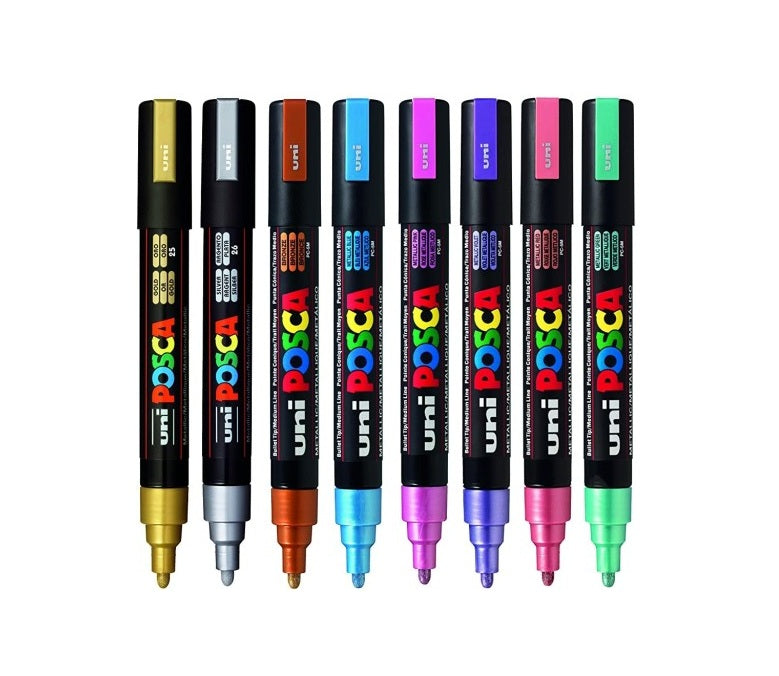 Uni Posca Punta 5MM Metal e Fluo