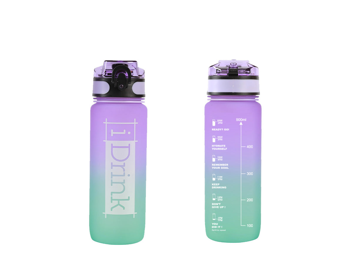 Borraccia in Tritan 750ml - Viola e Verde Acqua