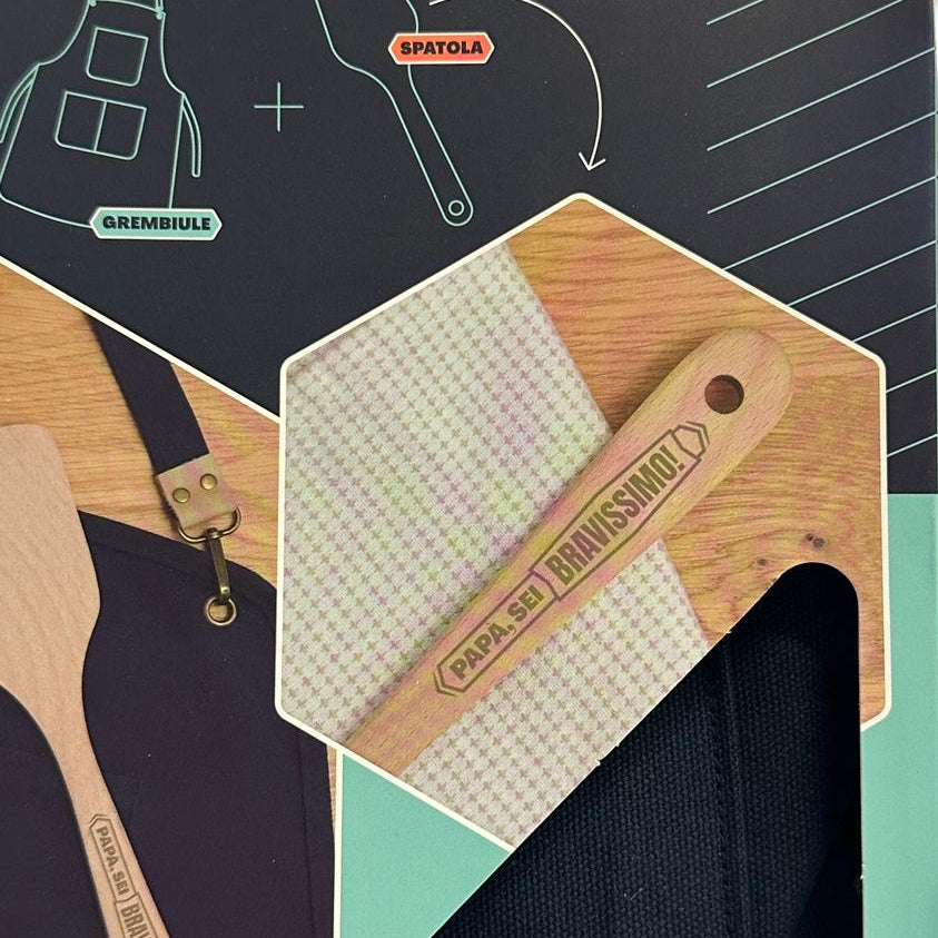 Set Grembiule e Spatola per Papà – Idea Regalo Festa del Papà Mr. Wonderful