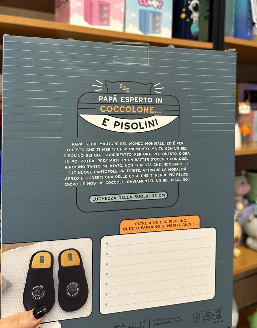 Pantofole per Papà Mr. Wonderful – Idea Regalo Divertente Festa del Papà