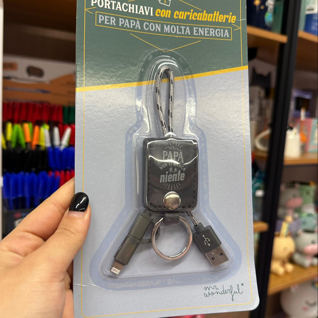 Portachiavi con Caricabatterie Mr. Wonderful – Per Papà con Molta Energia 🔋